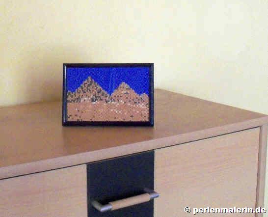 Perlenbild gyptische Pyramiden